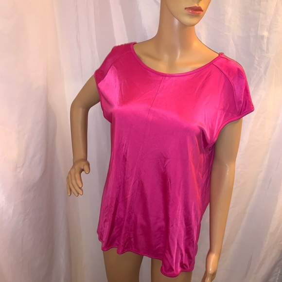 BALENCIAGA size 38 fuschia pink cowl drape blouse - Picture 9 of 10